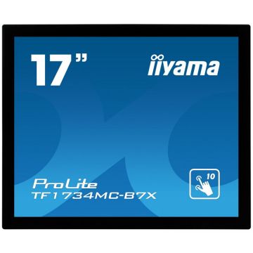 IIYAMA Monitor TN LED iiyama ProLite 17 TF1734MC-B7X, VGA, HDMI, DisplayPort, Touchscreen, Negru