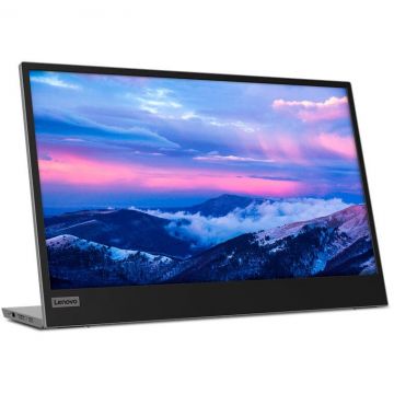 Lenovo Monitor Portabil IPS LED Lenovo 15.6 L15, Full HD (1920 x 1080), USB, Argintiu