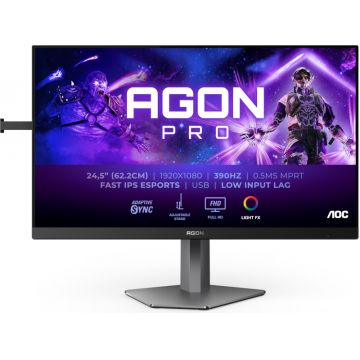 Monitor LED AOC Gaming Pro AGON AG256FS 24.5 inch FHD IPS 0.3 ms 390 Hz HDR