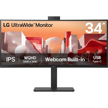 Monitor LED Curbat UltraWide 34BA85QE-B 34 inch UWQHD IPS 5ms 60Hz Black