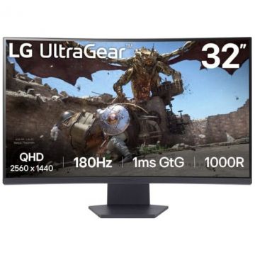 Monitor LED Gaming Curbat UltraGear 32GS60QX-B 31.5 inch QHD VA 1ms 180Hz Black