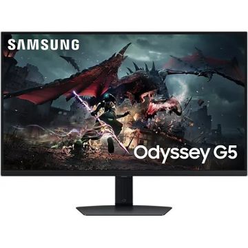 Monitor LED Gaming Odyssey G5 LS32DG500EUXEN 32 inch QHD IPS 1ms 180Hz Black