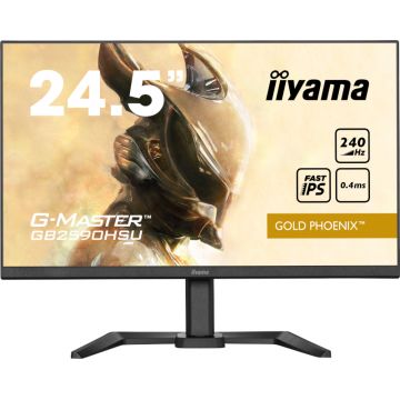 Monitor LED IIyama Gaming Gold Phoenix G-MASTER GB2590HSU-B5 24.5 inch FHD IPS 0.4 ms 240 Hz HDR FreeSync Premium