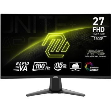 Monitor LED MSI Gaming MAG 27C6F Curbat 27 inch FHD VA 0.5 ms 180 Hz HDR