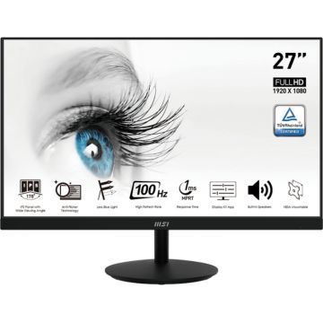 Monitor LED MSI Pro MP271A 27 inch FHD IPS 1 ms 100 Hz