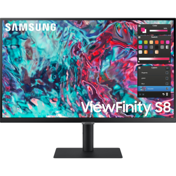 Samsung Monitor IPS LED Samsung 27 LS27B800TGUXEN, UHD (3840 x 2160), HDMI, Boxe, Pivot, Negru