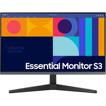 Samsung Monitor, SAMSUNG, Essential S3, 27, IPS, 100 Hz, 16:9, Full HD, AMD Freesync, Negru (LS27C332GAUXEN)