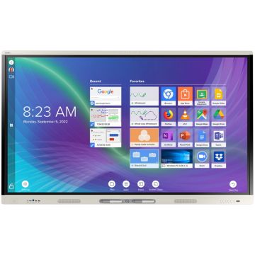 SMART Technologies Display interactiv Smart Board MX275-V4, 75 inch, 4K, 8GB RAM, Android 11, NFC, Object Awareness, Argintiu