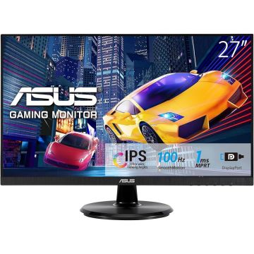 Asus Monitor IPS LED ASUS 27 VA27DQF, Full HD (1920x1080), HDMI, DisplayPort, Boxe, 100 Hz, 1 ms, Negru