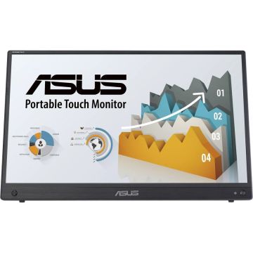 Asus Monitor portabil LED IPS ASUS ZenScreen Touch MB16AMTR, 15.6, Full HD, 60Hz, Flicker Free, negru