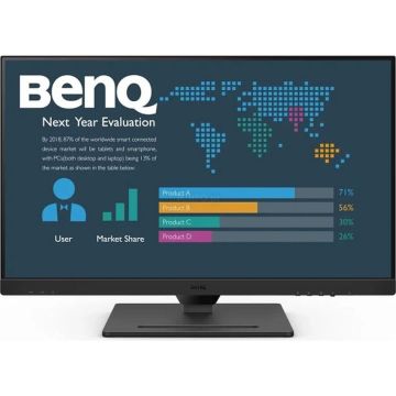 benq Monitor IPS LED BenQ 23.8 BL2490, Full HD (1920 x 1080), HDMI, DisplayPort, Boxe, Negru