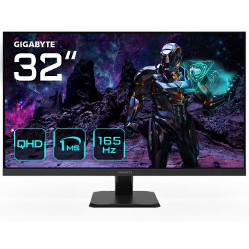 Gigabyte Monitor Gaming IPS LED Gigabyte 31.5 GS32Q, QHD (2560 x 1440), HDMI, DisplayPort, 170 Hz, 1 ms, Negru