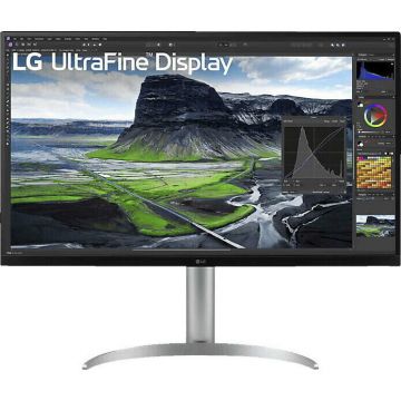 LG Monitor IPS LED LG 32 32UQ850V-W, UHD (3840 x 2160), HDMI, DisplayPort, Pivot, Alb/Argintiu