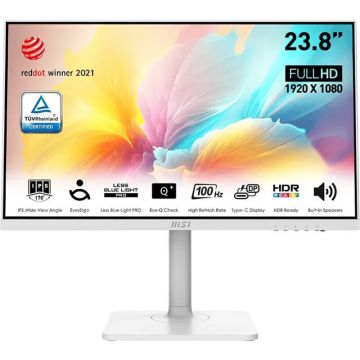 Monitor LED Modern MD2412PW 23.8 inch FHD IPS 4ms 100Hz White