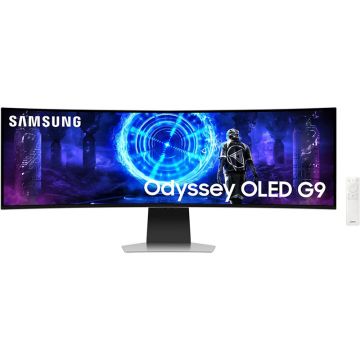 Monitor OLED Gaming Curbat Odyssey OLED G9 G95SD LS49DG950SUXDU 49 inch Dual QHD 0.03ms 240Hz White