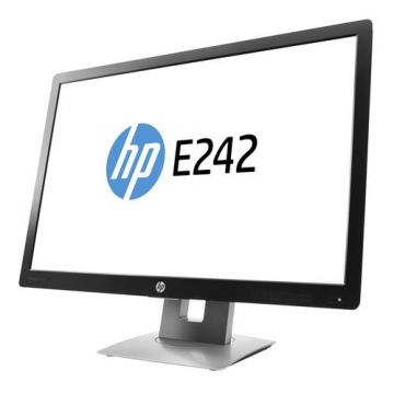 Monitor Refurbished HP EliteDisplay E242, 24 Inch IPS, 1920 x 1200, VGA, Display Port, HDMI, USB Grad A-