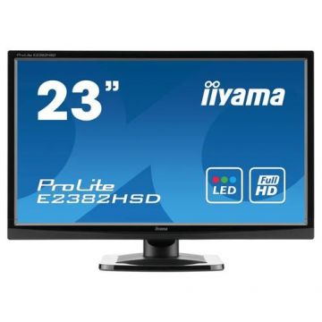 Monitor Refurbished LED IIYAMA ProLite 23" E2382HSD, 1920x1080, 5ms, VGA, DVI