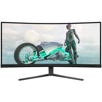 Philips Monitor Gaming Philips EVNIA Curbat, 34, VA, WQHD, 180Hz, 1ms, 0.5ms, HDR10, FlickerFree, HDMI, DisplayPort, 34M2C3500L/00, Negru