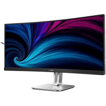 Philips Monitor Philips Curbat, 34, VA, WQHD, 120Hz, 4ms, FlickerFree, Boxe 5W x 2, HA, HDMI, DisplayPort, USB, hub, USC-C, KVM, RJ45, 34B2U5600C/00, Negru