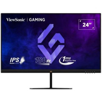 VIEWSONIC Monitor Gaming LED IPS ViewSonic 23.8, Full HD (1920x1080), 180Hz, 1ms, AMD FreeSync™, HDR10, 2x HDMI, Display Port, Jack, VESA, negru