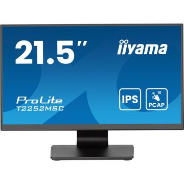 IIYAMA Iiyama Monitor LED T2252MSC-B2AG Monitor tactil PCAP 10pt de 21,5 cu tehnologie de panou IPS, design din sticlă Edge-to-Edge și acoperire anti-orbire HDMI DP USB HUB Înclinare 3y, Negru IIYAMA Iiyama Monitor LED T2252MSC-B2AG Monitor tactil PCAP 10pt de 21,5 cu tehnologie de panou IPS, design din sticlă Edge-to-Edge și acoperire anti-orbire HDMI DP USB HUB Înclinare 3y, Negru