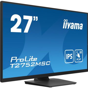 IIYAMA Monitor IPS LED Iiyama ProLite T2752MSC-B1, 27 inch, Full HD, Touchscreen, 5 ms, 60 Hz, HDMI, DisplayPort, USB, Boxe, Negru IIYAMA Monitor IPS LED Iiyama ProLite T2752MSC-B1, 27 inch, Full HD, Touchscreen, 5 ms, 60 Hz, HDMI, DisplayPort, USB, Boxe, Negru