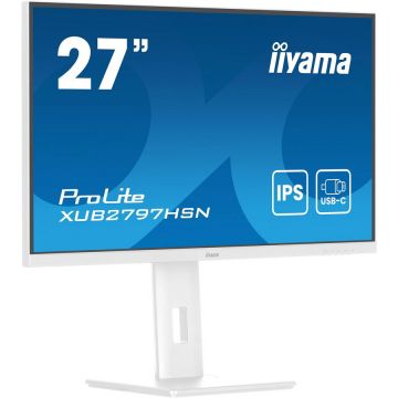 IIYAMA Monitor IPS LED Iiyama ProLite XUB2797HSN-W2, 27 inch, FullHD, HDMI, DisplayPort, Boxe, Pivot, 100 Hz, 1 ms, Alb IIYAMA Monitor IPS LED Iiyama ProLite XUB2797HSN-W2, 27 inch, FullHD, HDMI, DisplayPort, Boxe, Pivot, 100 Hz, 1 ms, Alb