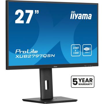 IIYAMA Monitor IPS LED Iiyama ProLite XUB2797QSN-B2, 27 inch, QHD 2560 x 1440, HDMI, DisplayPort, Boxe, Pivot, 100 Hz, 1 ms, Negru IIYAMA Monitor IPS LED Iiyama ProLite XUB2797QSN-B2, 27 inch, QHD 2560 x 1440, HDMI, DisplayPort, Boxe, Pivot, 100 Hz, 1 ms, Negru