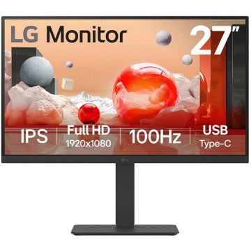 LG Monitor LG 27BA650-B.AEU, Display 27 FullHD 1920 x 1080, IPS, USB-C, 100Hz, Negru LG Monitor LG 27BA650-B.AEU, Display 27 FullHD 1920 x 1080, IPS, USB-C, 100Hz, Negru