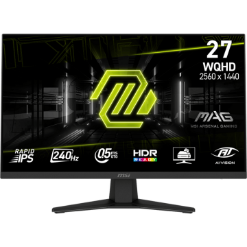 MSI Monitor gaming MSI MAG 274QFDE X24, 27 inch, WQHD, Rapid-IPS, Adaptive-Sync, 240Hz, 1 ms, Negru MSI Monitor gaming MSI MAG 274QFDE X24, 27 inch, WQHD, Rapid-IPS, Adaptive-Sync, 240Hz, 1 ms, Negru