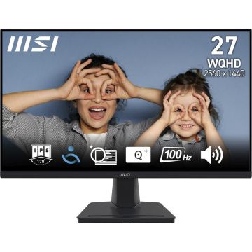 MSI Monitor LED MSI PRO MP275QDE, Display 27 WQHD 2560 x 1440, IPS, Adaptive-Sync, HDR, 100Hz, Negru MSI Monitor LED MSI PRO MP275QDE, Display 27 WQHD 2560 x 1440, IPS, Adaptive-Sync, HDR, 100Hz, Negru