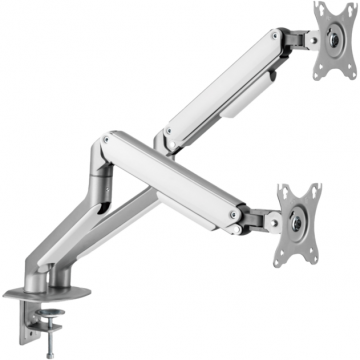 Serioux Suport monitoare pentru birou Serioux MM63-C024, Pentru 2 monitoare, compatibilitate dimensiune ecran 17-32, Greutate maxima suportata: 2~9kg per monitor, VESA: 75x75, 100x100, Management cabluri, Argintiu Serioux Suport monitoare pentru birou Serioux MM63-C024, Pentru 2 monitoare, compatibilitate dimensiune ecran 17-32, Greutate maxima suportata: 2~9kg per monitor, VESA: 75x75, 100x100, Management cabluri, Argintiu