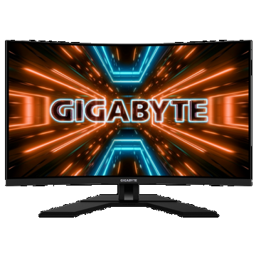 Monitor Gaming VA Gigabyte 31.5inch M32UC, Ultra HD (3840 x 2160), HDMI, DisplayPort, AMD FreeSync, Ecran Curbat, Boxe, 144 Hz, 1 ms (Negru)