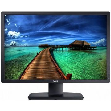 Monitor refurbished DELL U2412M, Panel IPS, 24 Inch LED, 1920 x 1200 WUXGA, DisplayPort, VGA, DVI, 5 Porturi USB, Widescreen