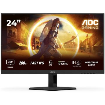 AOC Monitor Gaming Fast IPS LED AOC 23.8 24G4HRE, Full HD 1920 x 1080, HDMI, DisplayPort, Boxe, 200 Hz, 0.5 ms Negru AOC Monitor Gaming Fast IPS LED AOC 23.8 24G4HRE, Full HD 1920 x 1080, HDMI, DisplayPort, Boxe, 200 Hz, 0.5 ms Negru