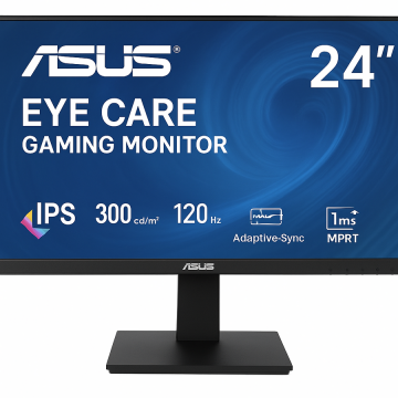 Asus Monitor Gaming Eye Care, Asus VA249HG, 24inch, IPS, Full HD sRGB 300cd/m2, 120Hz, Adaptive-Sync, 1ms MPRT, HDMI VGA, Negru Asus Monitor Gaming Eye Care, Asus VA249HG, 24inch, IPS, Full HD sRGB 300cd/m2, 120Hz, Adaptive-Sync, 1ms MPRT, HDMI VGA, Negru
