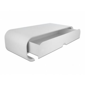Delock Suport monitor max 40Kg cu 1 sertar Alb, Delock 18324 Delock Suport monitor max 40Kg cu 1 sertar Alb, Delock 18324