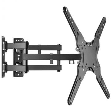 EQUIP Suport TV Equip, Colt de perete, 23-55, 45kg, Inclinare/Rotire, Negru EQUIP Suport TV Equip, Colt de perete, 23-55, 45kg, Inclinare/Rotire, Negru