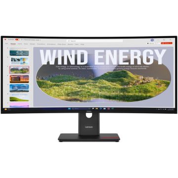 Lenovo Monitor LCD Lenovo ThinkVision 34 T34WD-40, VA LED, WQHD 3440 x 1440, HDMI, DisplayPort, Ecran curbat, 120 Hz, 4 ms, Negru Lenovo Monitor LCD Lenovo ThinkVision 34 T34WD-40, VA LED, WQHD 3440 x 1440, HDMI, DisplayPort, Ecran curbat, 120 Hz, 4 ms, Negru