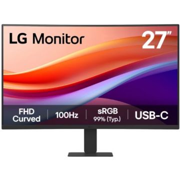 LG Monitor VA LED LG 27U421A-B, 27 inch, Full HD 1920 x 1080, HDMI, Ecran curbat, 100 Hz, 5 ms, Negru LG Monitor VA LED LG 27U421A-B, 27 inch, Full HD 1920 x 1080, HDMI, Ecran curbat, 100 Hz, 5 ms, Negru