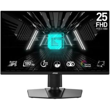 Monitor Gaming Rapid IPS LED MSI 24.5inch G255PF E2, Full HD (1920 x 1080), HDMI, DisplayPort, Pivot, Boxe, 180 Hz, 1 ms (Negru) Monitor Gaming Rapid IPS LED MSI 24.5inch G255PF E2, Full HD (1920 x 1080), HDMI, DisplayPort, Pivot, Boxe, 180 Hz, 1 ms (Negru)