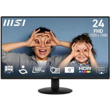 MSI Monitor IPS LED MSI PRO MP242L, 23.8 inch, Full HD 1920 x 1080, HDMI, DisplayPort, 100 Hz, 1 ms, Negru MSI Monitor IPS LED MSI PRO MP242L, 23.8 inch, Full HD 1920 x 1080, HDMI, DisplayPort, 100 Hz, 1 ms, Negru