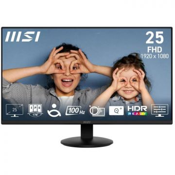 MSI Monitor IPS MSI PRO MP252L, 24.5 inch, HDMI, DisplayPort, Full HD 1920 x 1080, 100 Hz, 1 ms, Negru MSI Monitor IPS MSI PRO MP252L, 24.5 inch, HDMI, DisplayPort, Full HD 1920 x 1080, 100 Hz, 1 ms, Negru