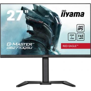 Monitor Gaming Fast IPS LED iiyama G-MASTER 27inch GB2770QSU-B5, QHD (2560 x 1440), HDMI, DisplayPort, AMD FreeSync, Pivot, Boxe, 165 Hz, 0.5 ms (Negru)