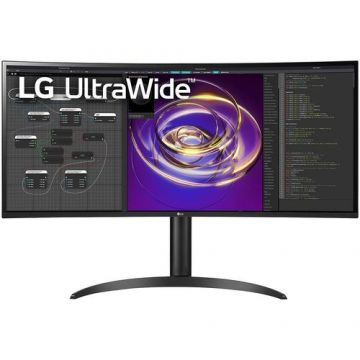 Monitor Gaming IPS LED LG 34inch 34WP85CP-B, WQHD (3440 x 1440), HDMI, DisplayPort, Boxe, Ecran curbat (Negru)