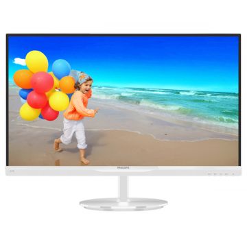 Monitor LED Philips 234E5QHAW, 58 cm, Full HD, Alb