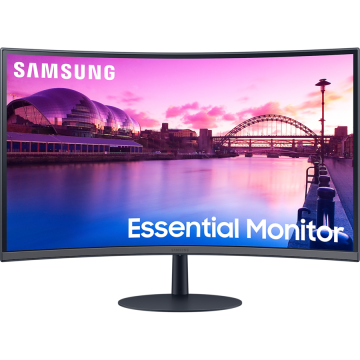 Monitor VA LED Samsung 27 LS27C390EAUXEN, Full HD (1920 x 1080), HDMI, DisplayPort, AMD FreeSync, Ecran Curbat, Negru