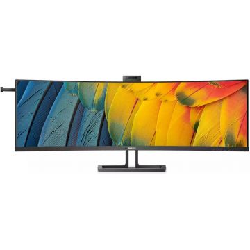 Monitor LED Philips 45B1U6900CH Curbat 44.5 inch DQHD VA 4 ms 75 Hz Webcam KVM USB-C HDR