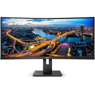 Monitor LED Philips 345B1C Curbat 34 inch 5 ms Negru 100 Hz