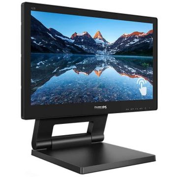 Philips Monitor LED TN Philips 15.6, HD, Touchscreen, Display Port, Negru